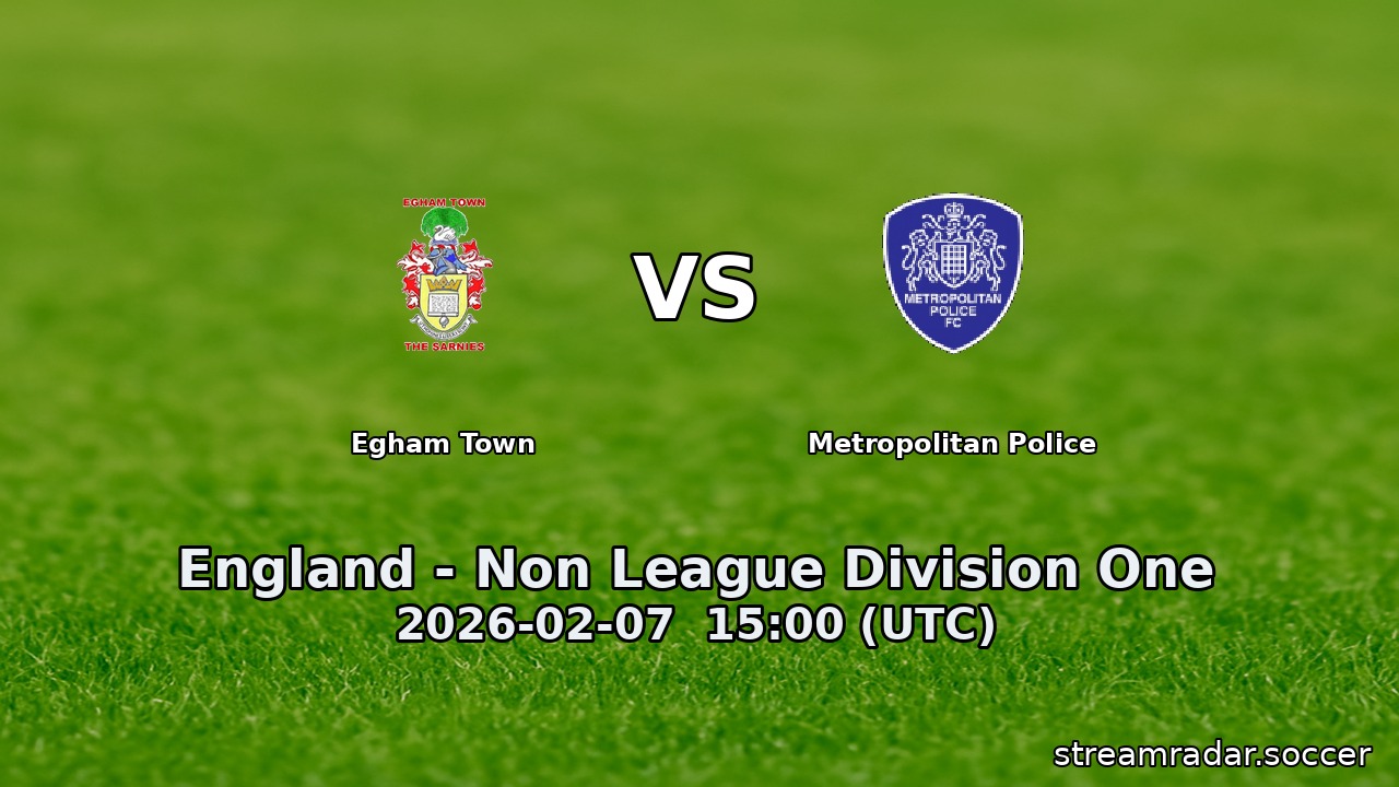 Egham Town vs Metropolitan Police