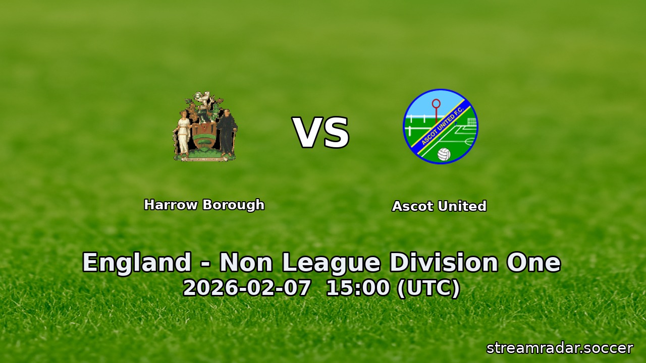 Harrow Borough vs Ascot United