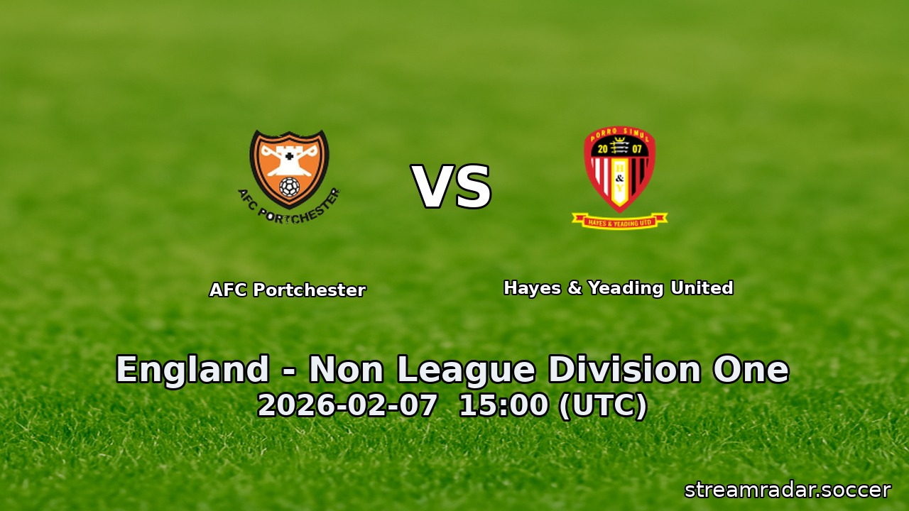 AFC Portchester vs Hayes & Yeading United