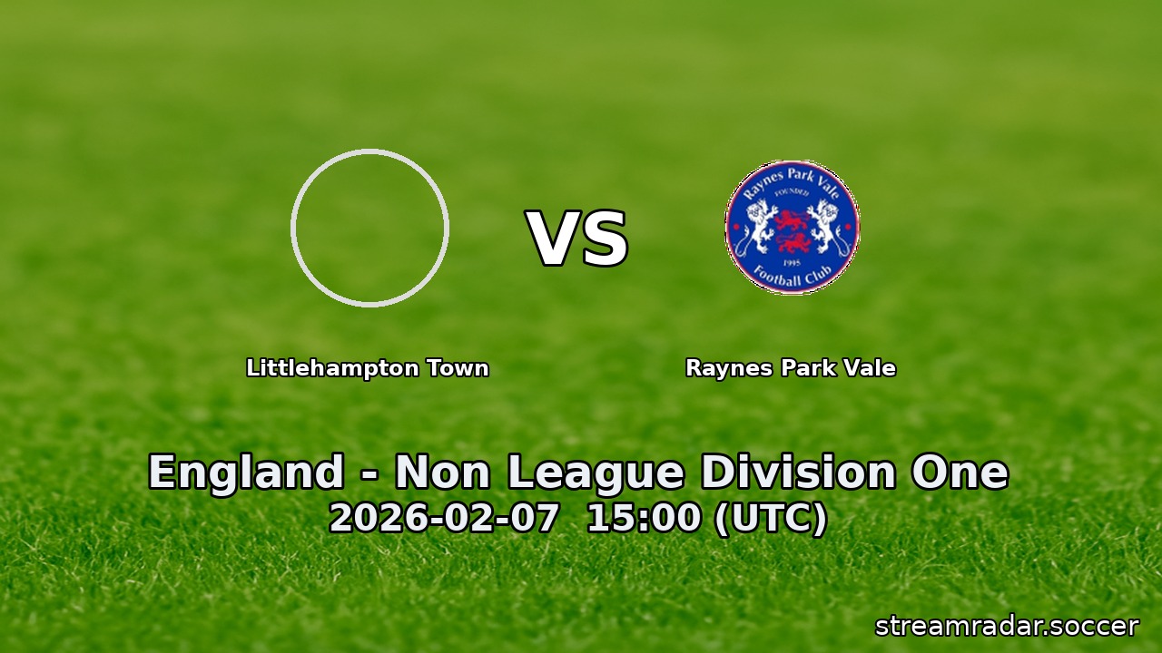 Littlehampton Town vs Raynes Park Vale