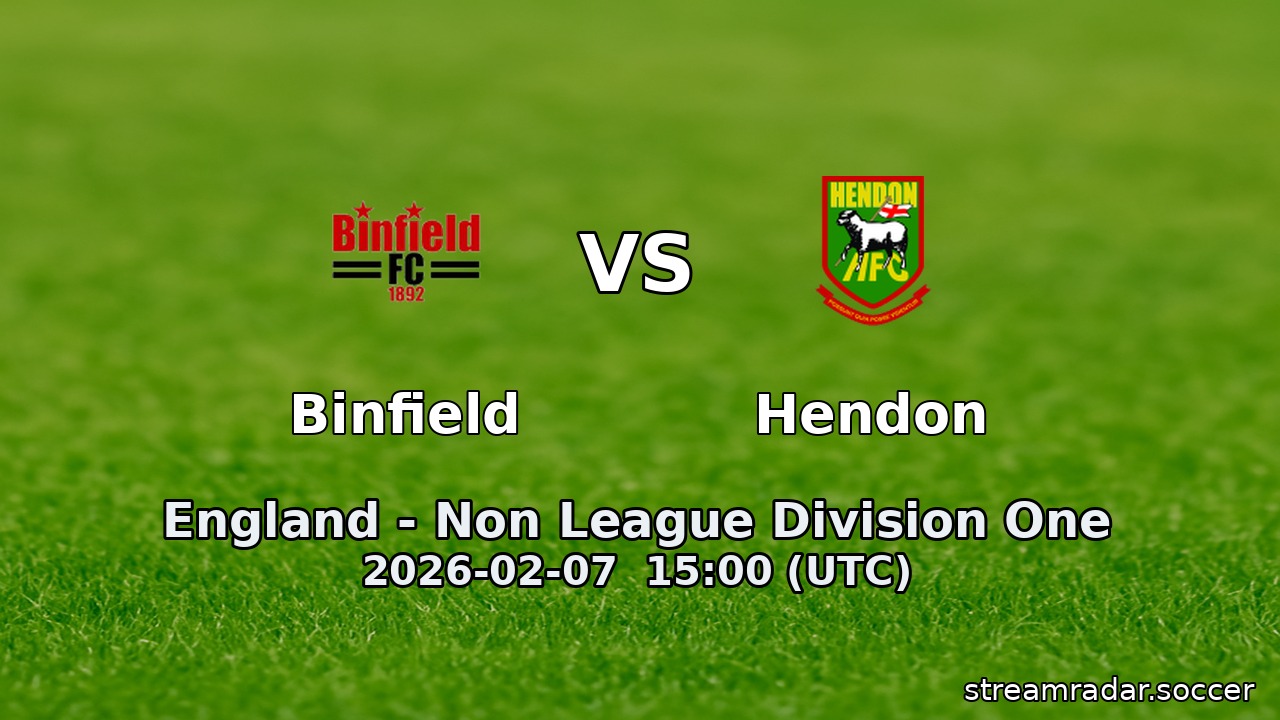 Binfield vs Hendon