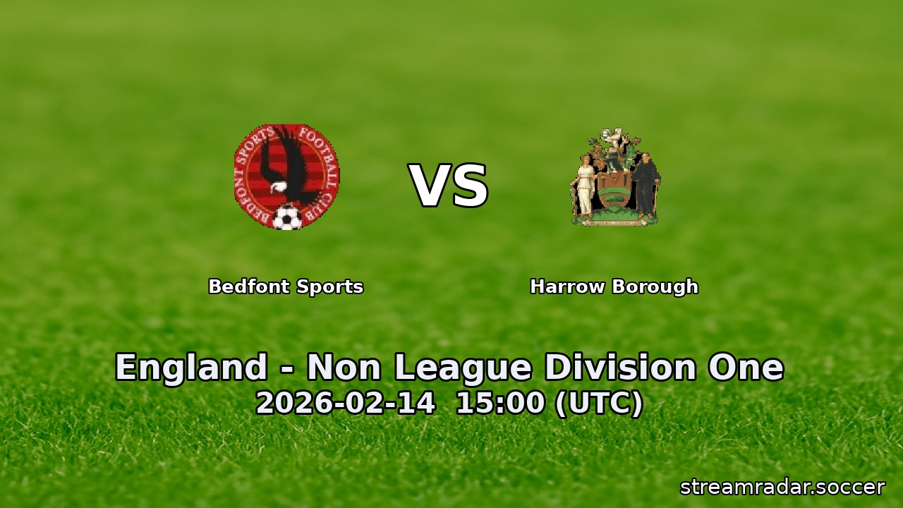 Bedfont Sports vs Harrow Borough