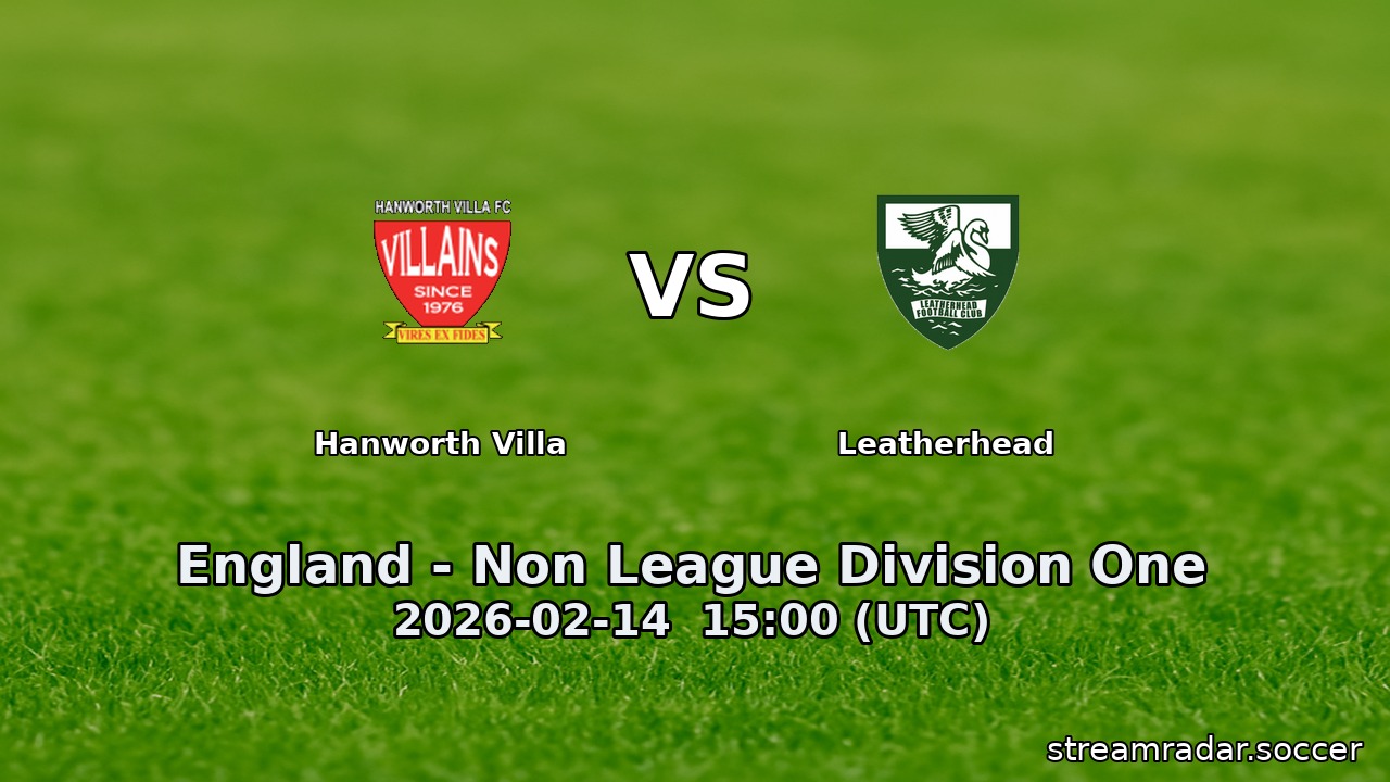 Hanworth Villa vs Leatherhead