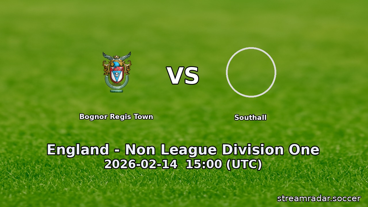 Bognor Regis Town vs Southall