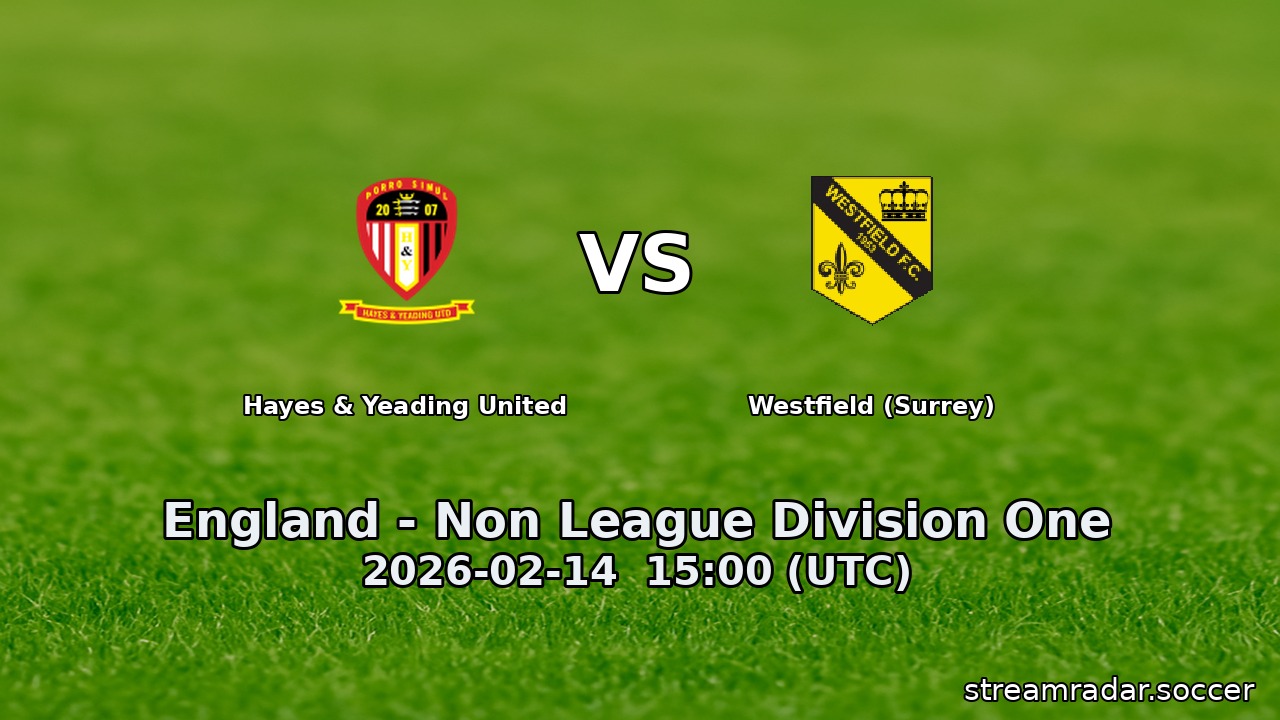 Hayes & Yeading United vs Westfield (Surrey)