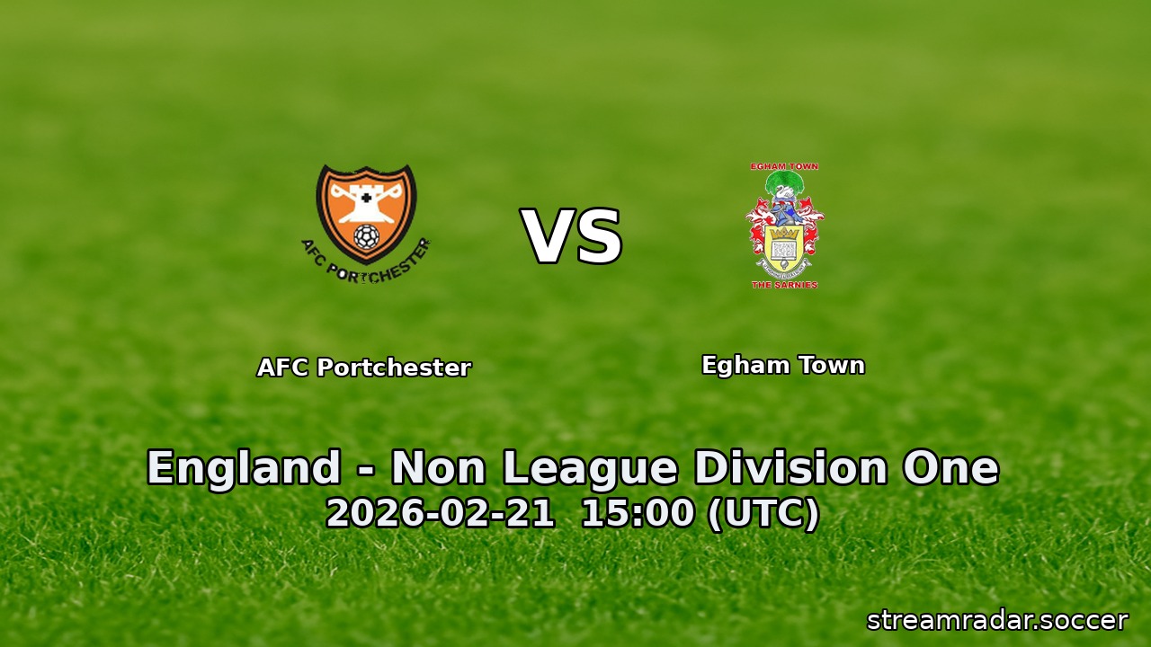 AFC Portchester vs Egham Town