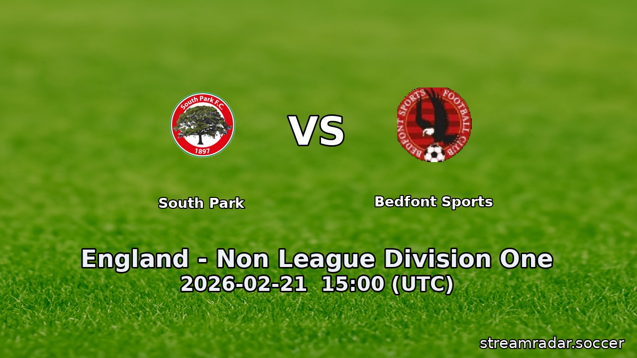 South Park vs Bedfont Sports