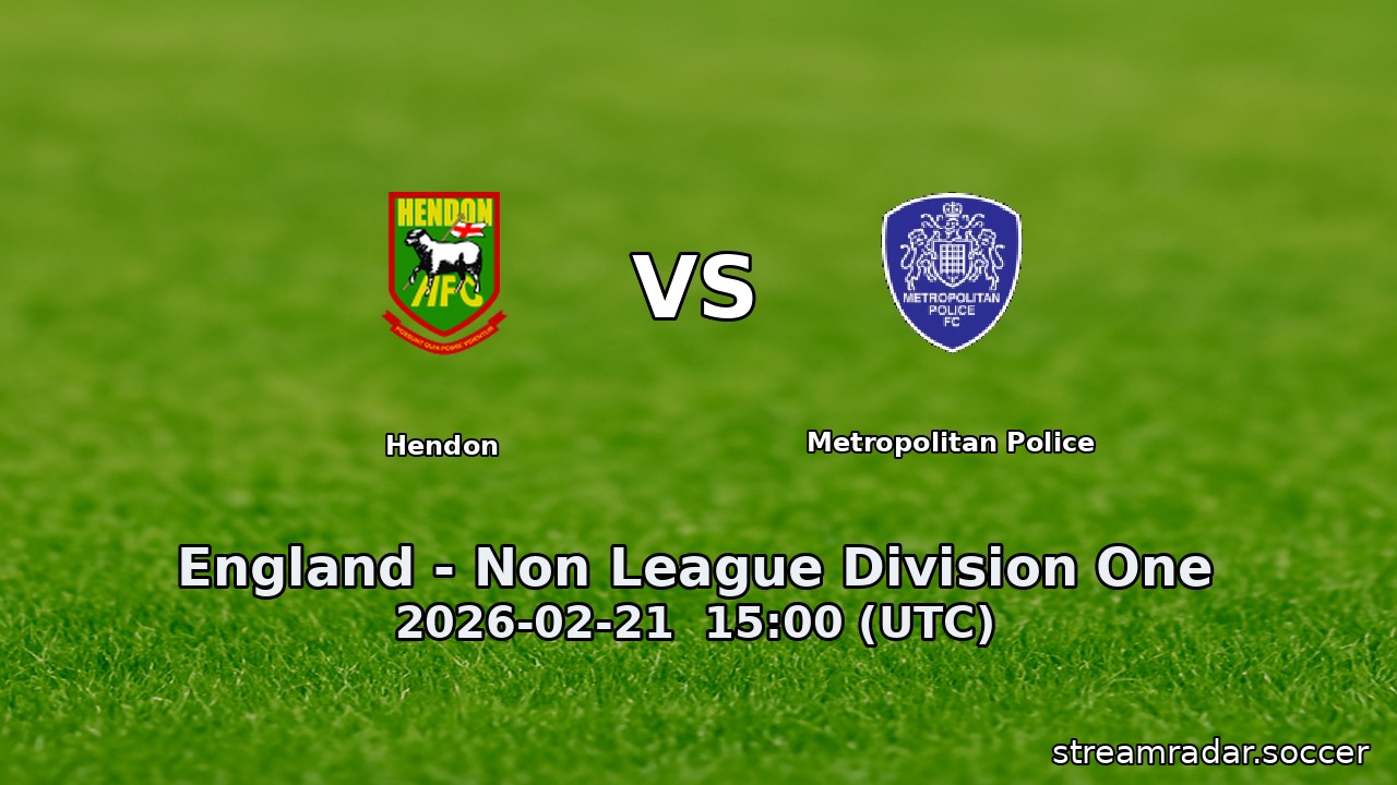 Hendon vs Metropolitan Police