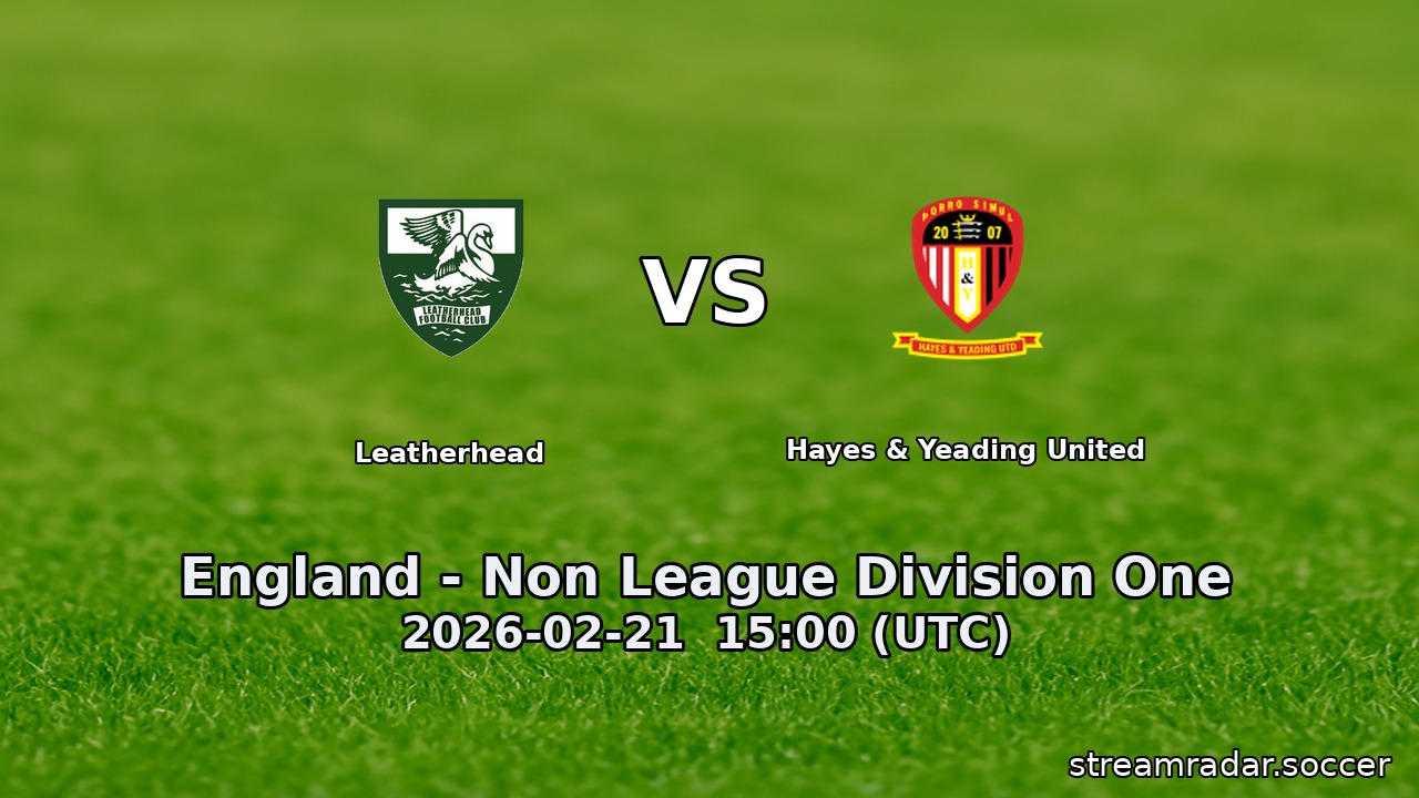 Leatherhead vs Hayes & Yeading United