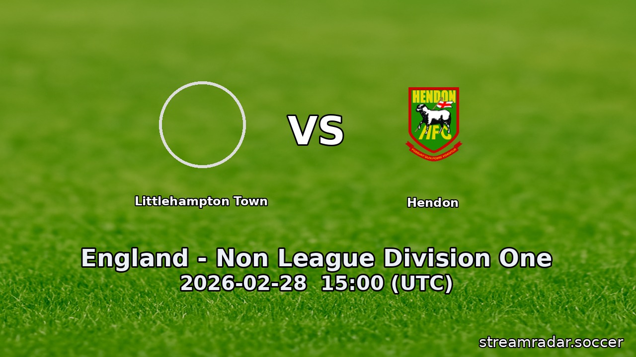 Littlehampton Town vs Hendon
