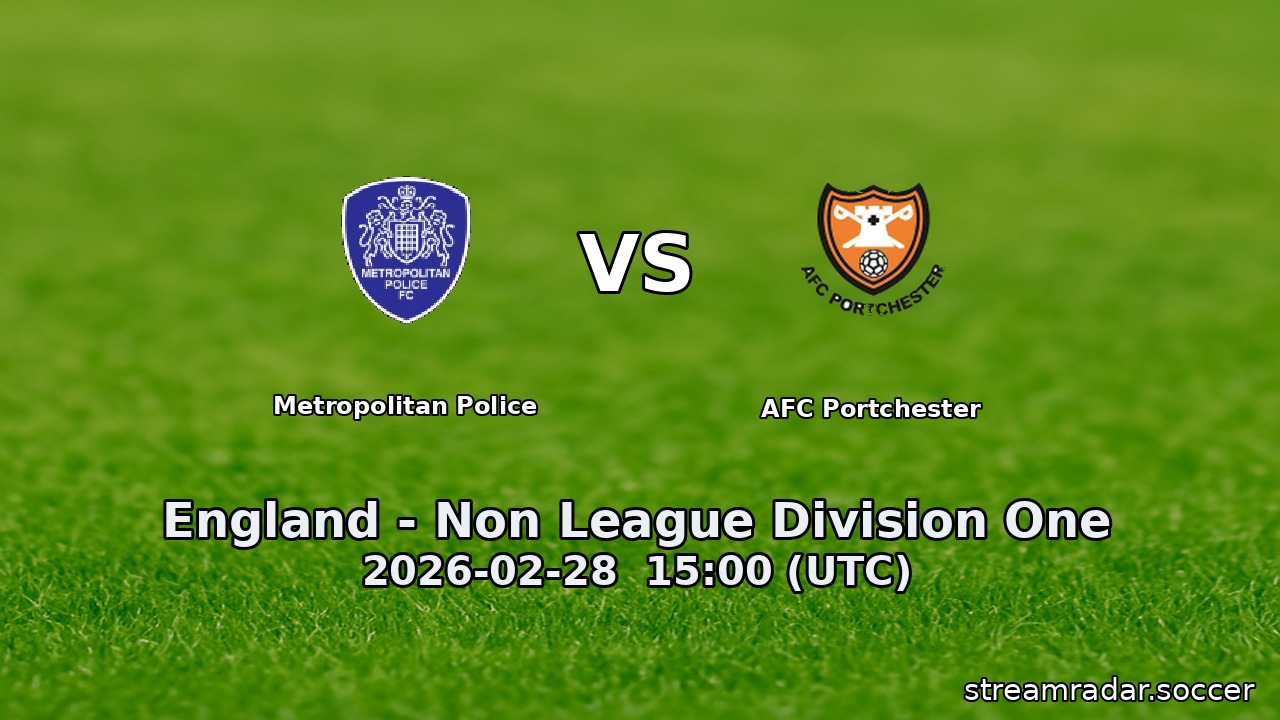 Metropolitan Police vs AFC Portchester