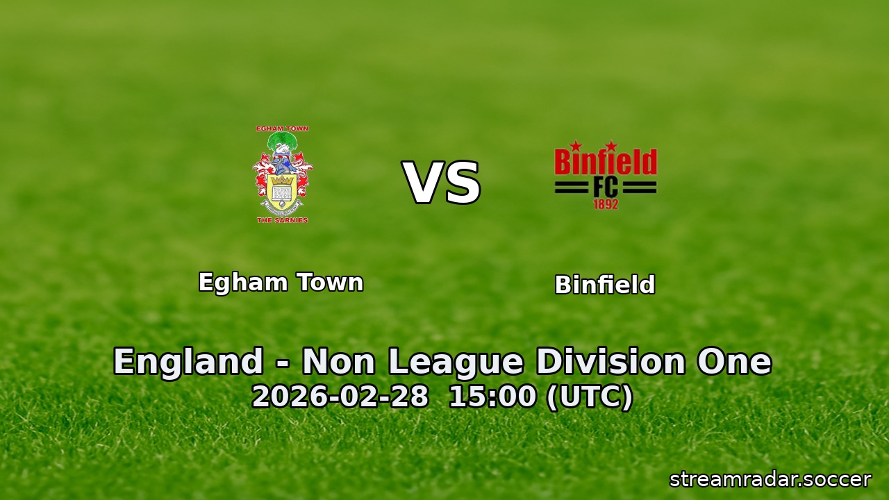 Egham Town vs Binfield