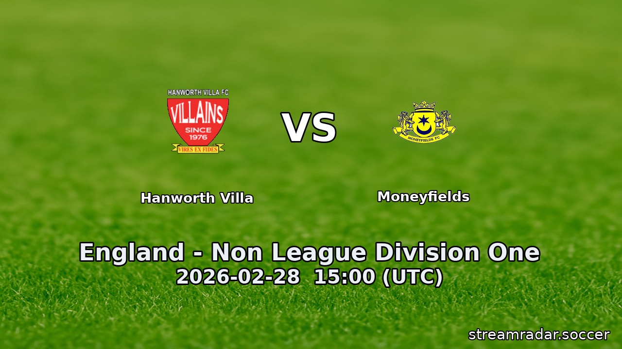 Hanworth Villa vs Moneyfields
