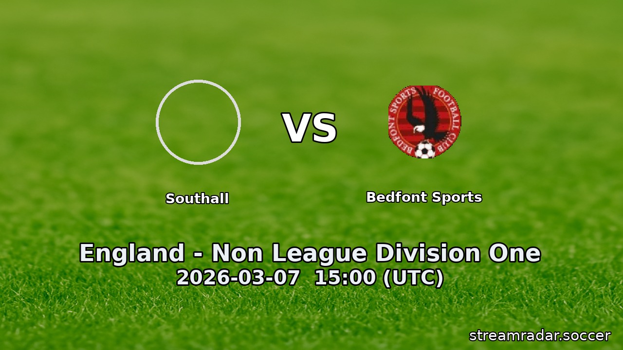 Southall vs Bedfont Sports