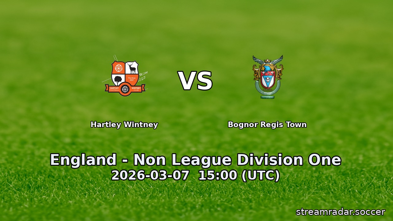 Hartley Wintney vs Bognor Regis Town