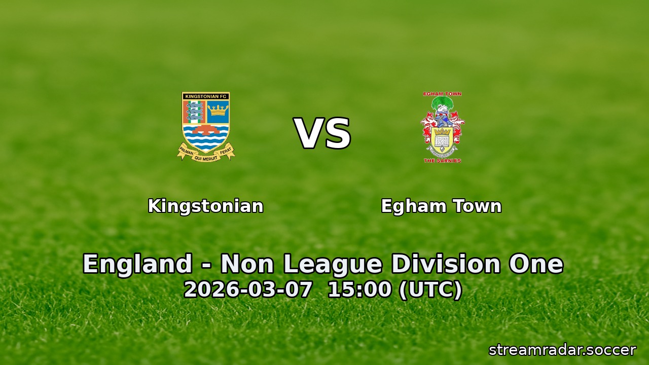 Kingstonian vs Egham Town