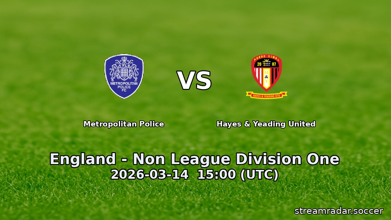 Metropolitan Police vs Hayes & Yeading United