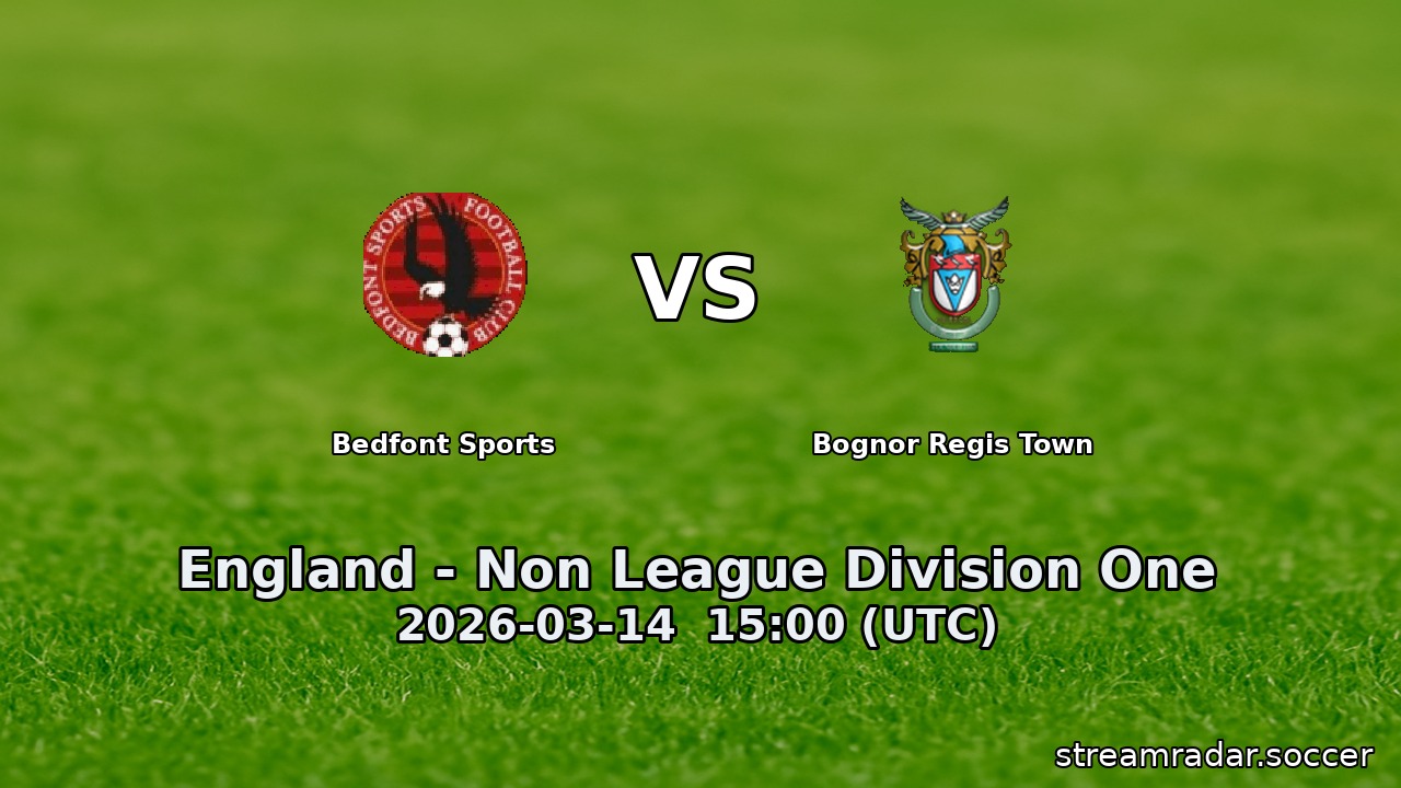 Bedfont Sports vs Bognor Regis Town