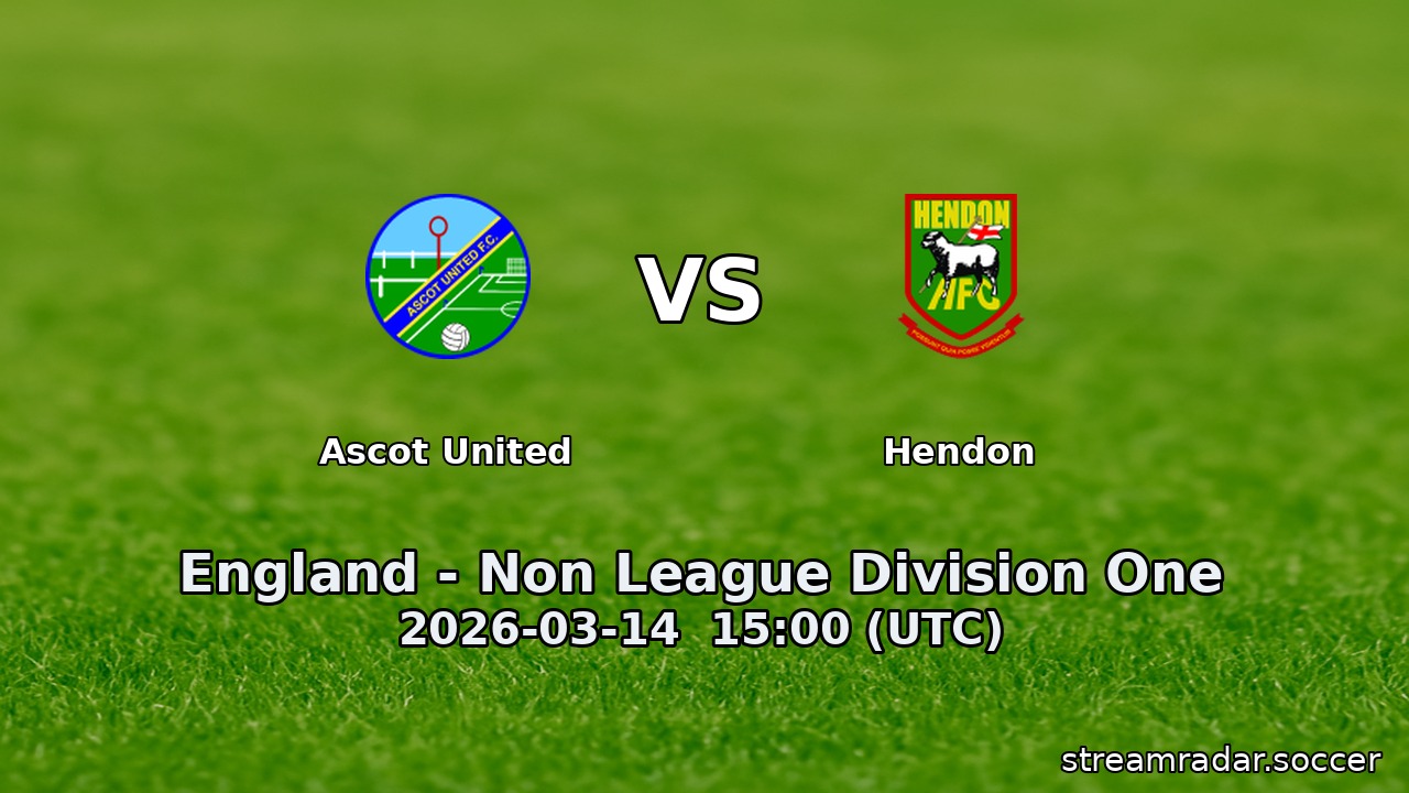 Ascot United vs Hendon