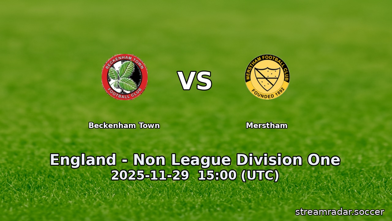 Beckenham Town vs Merstham