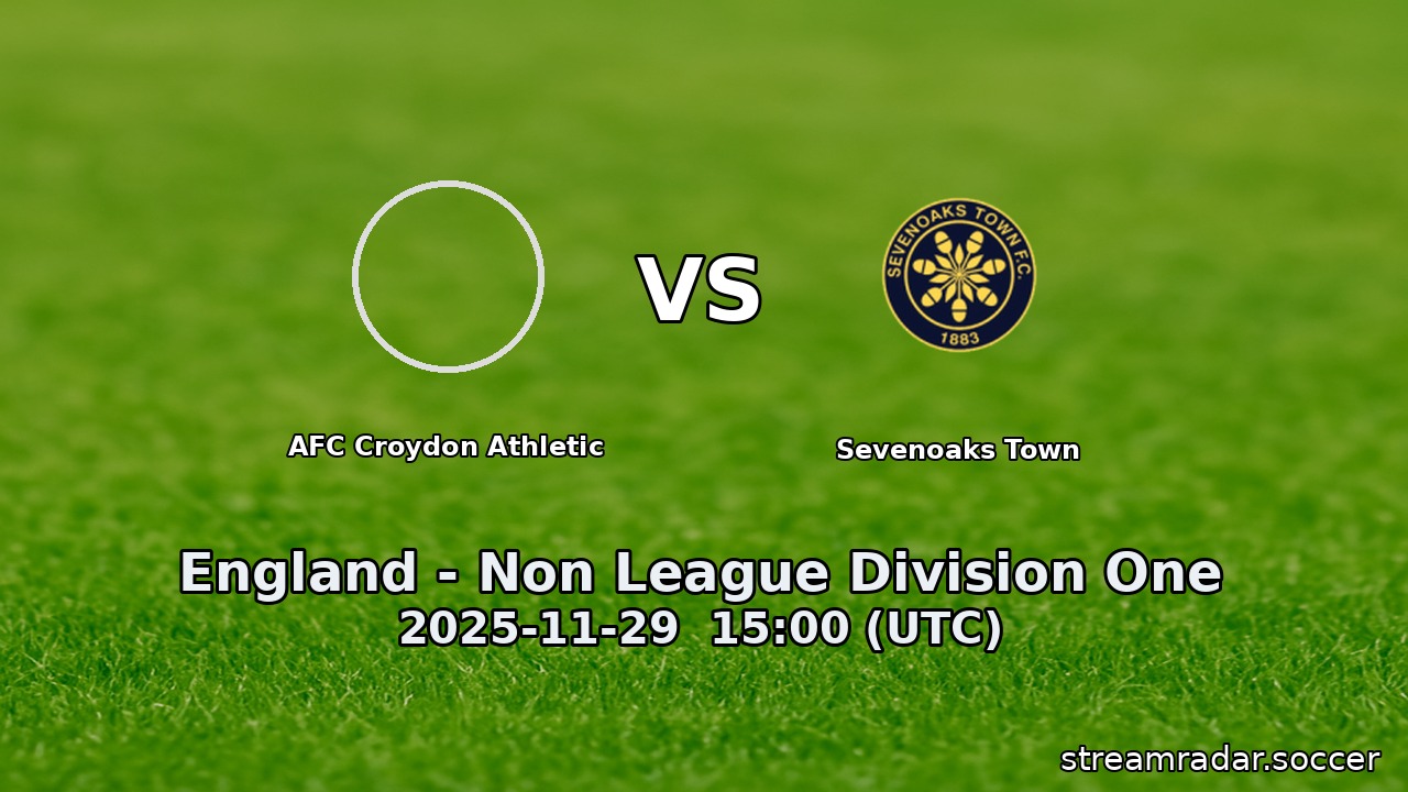 AFC Croydon Athletic vs Sevenoaks Town