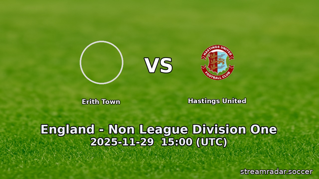 Erith Town vs Hastings United
