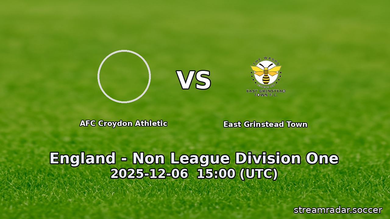 AFC Croydon Athletic vs East Grinstead Town