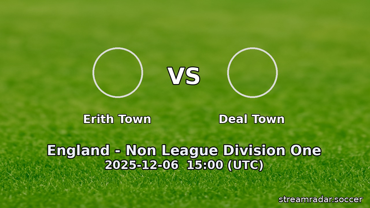 Erith Town vs Deal Town