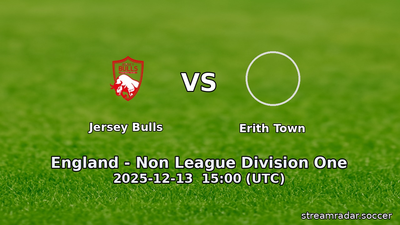 Jersey Bulls vs Erith Town