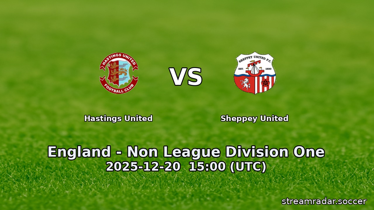 Hastings United vs Sheppey United