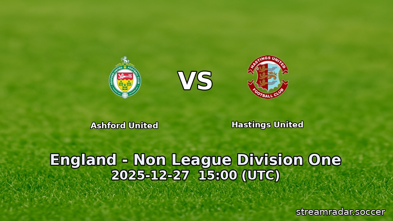 Ashford United vs Hastings United