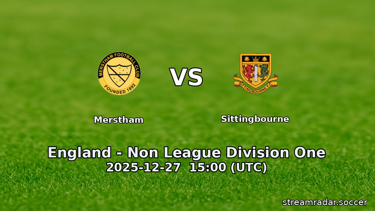 Merstham vs Sittingbourne
