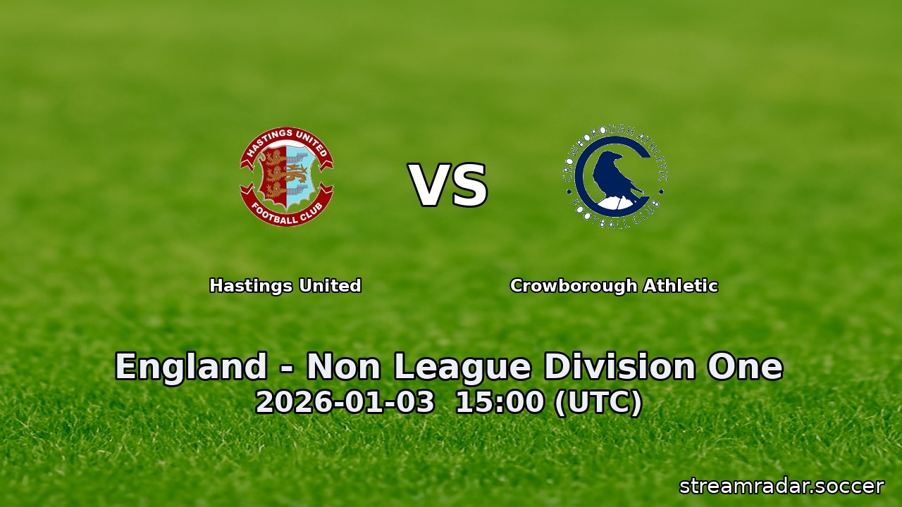 Hastings United vs Crowborough Athletic