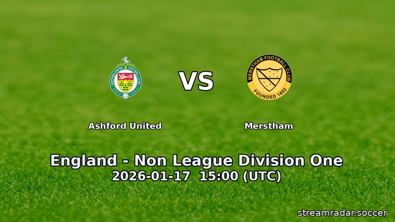 Ashford United vs Merstham