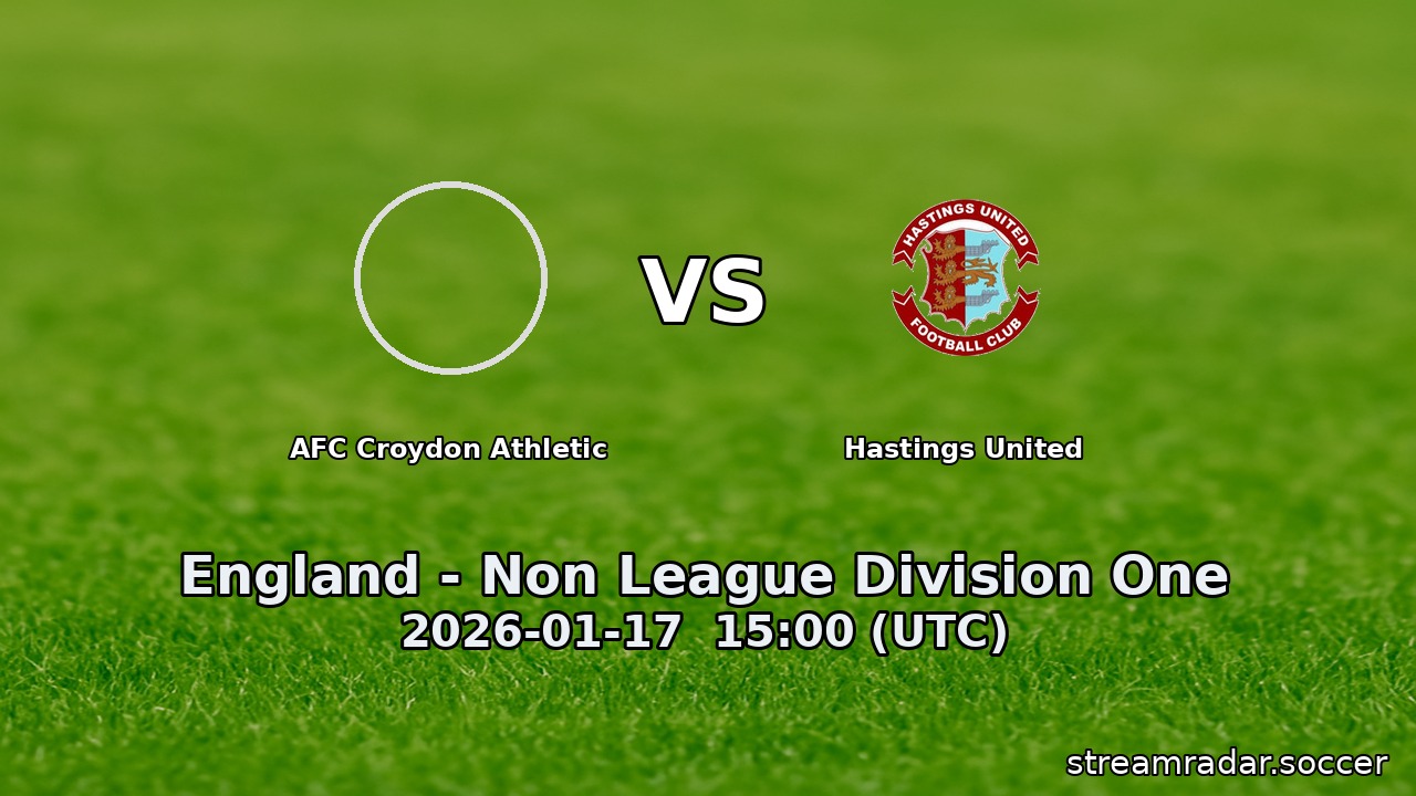 AFC Croydon Athletic vs Hastings United