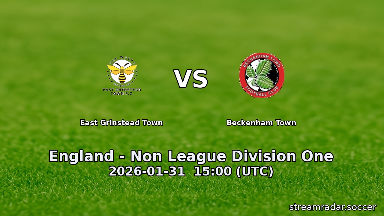 East Grinstead Town vs Beckenham Town