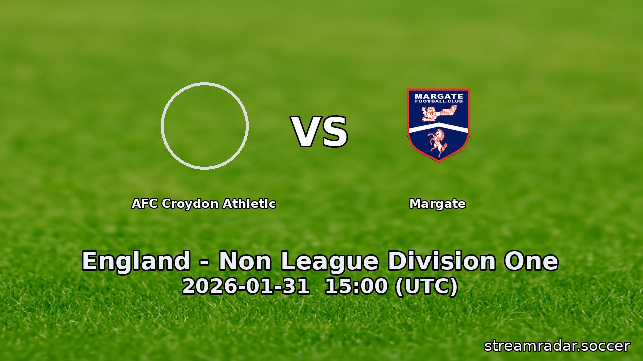AFC Croydon Athletic vs Margate