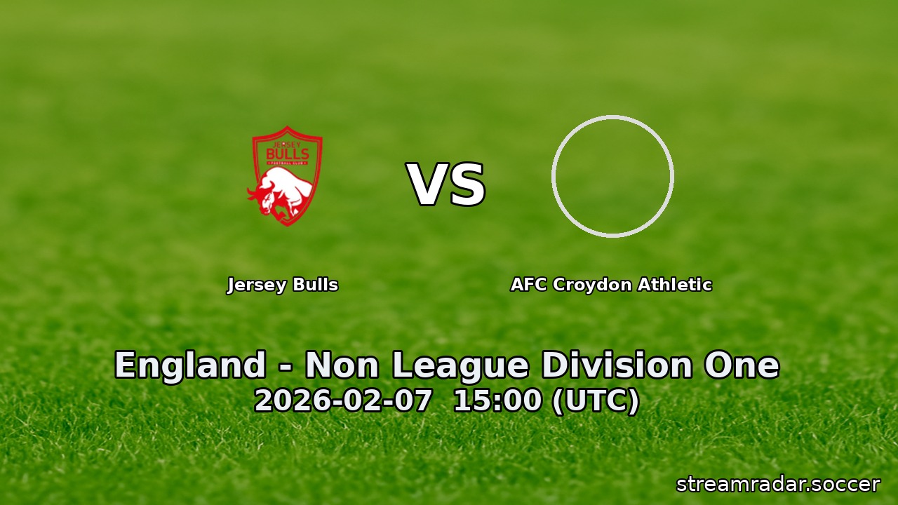 Jersey Bulls vs AFC Croydon Athletic