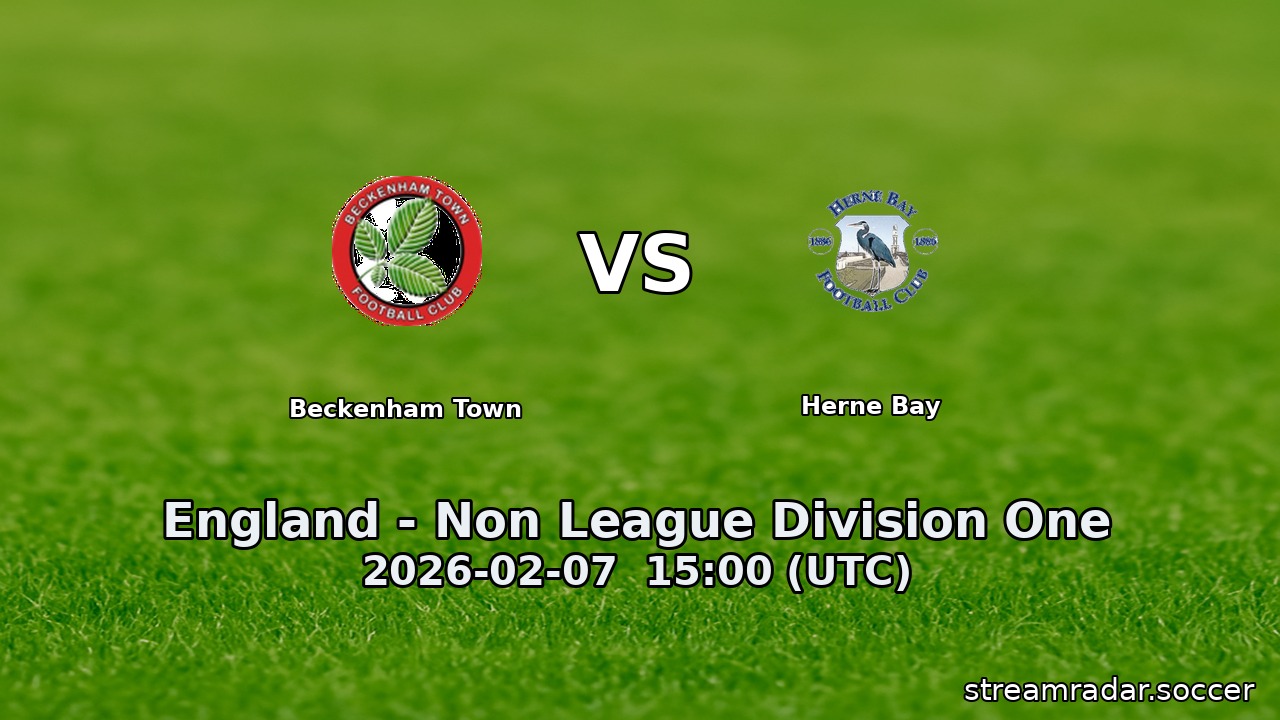 Beckenham Town vs Herne Bay