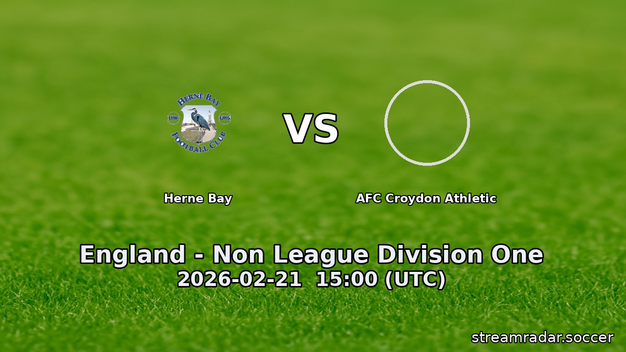 Herne Bay vs AFC Croydon Athletic
