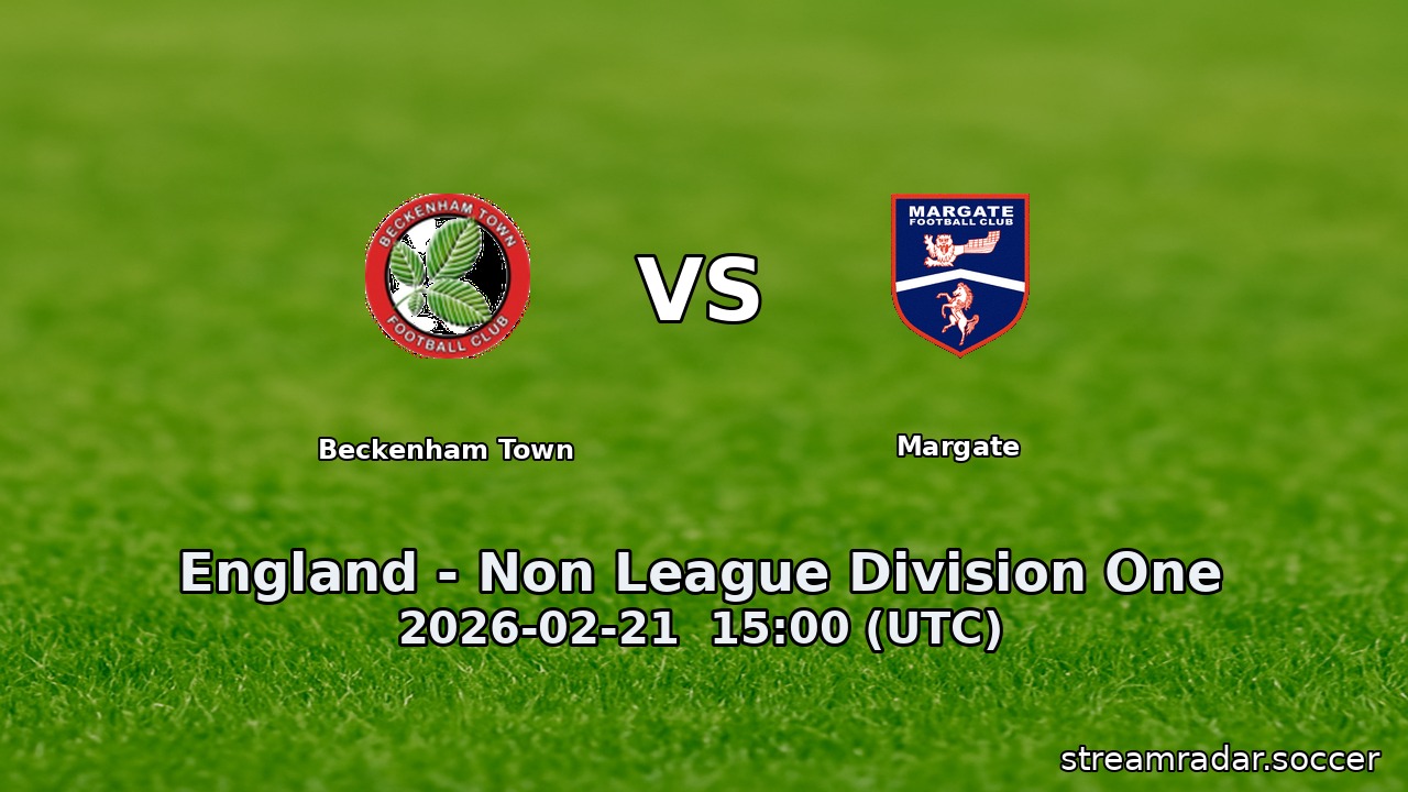 Beckenham Town vs Margate
