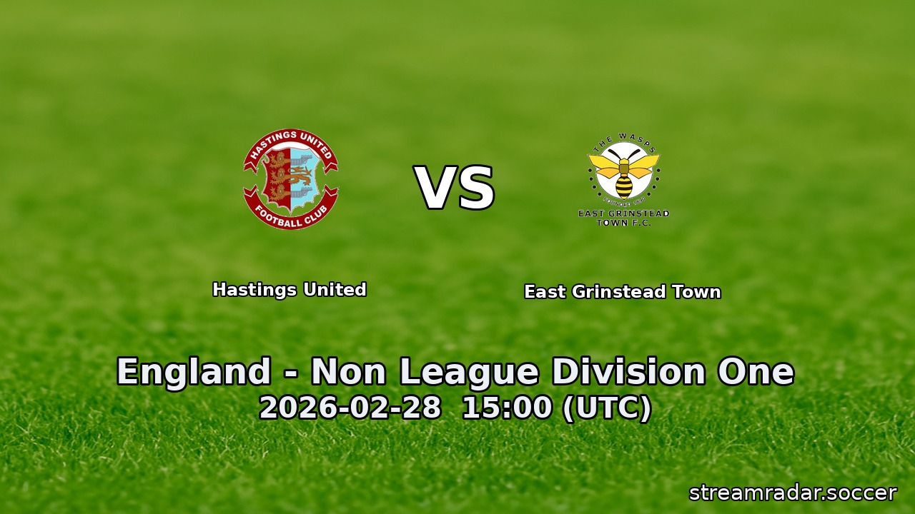 Hastings United vs East Grinstead Town
