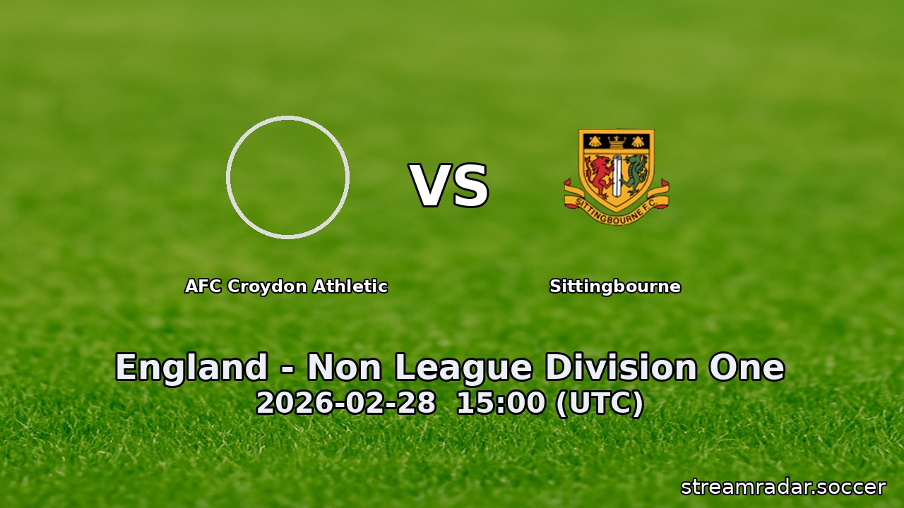 AFC Croydon Athletic vs Sittingbourne