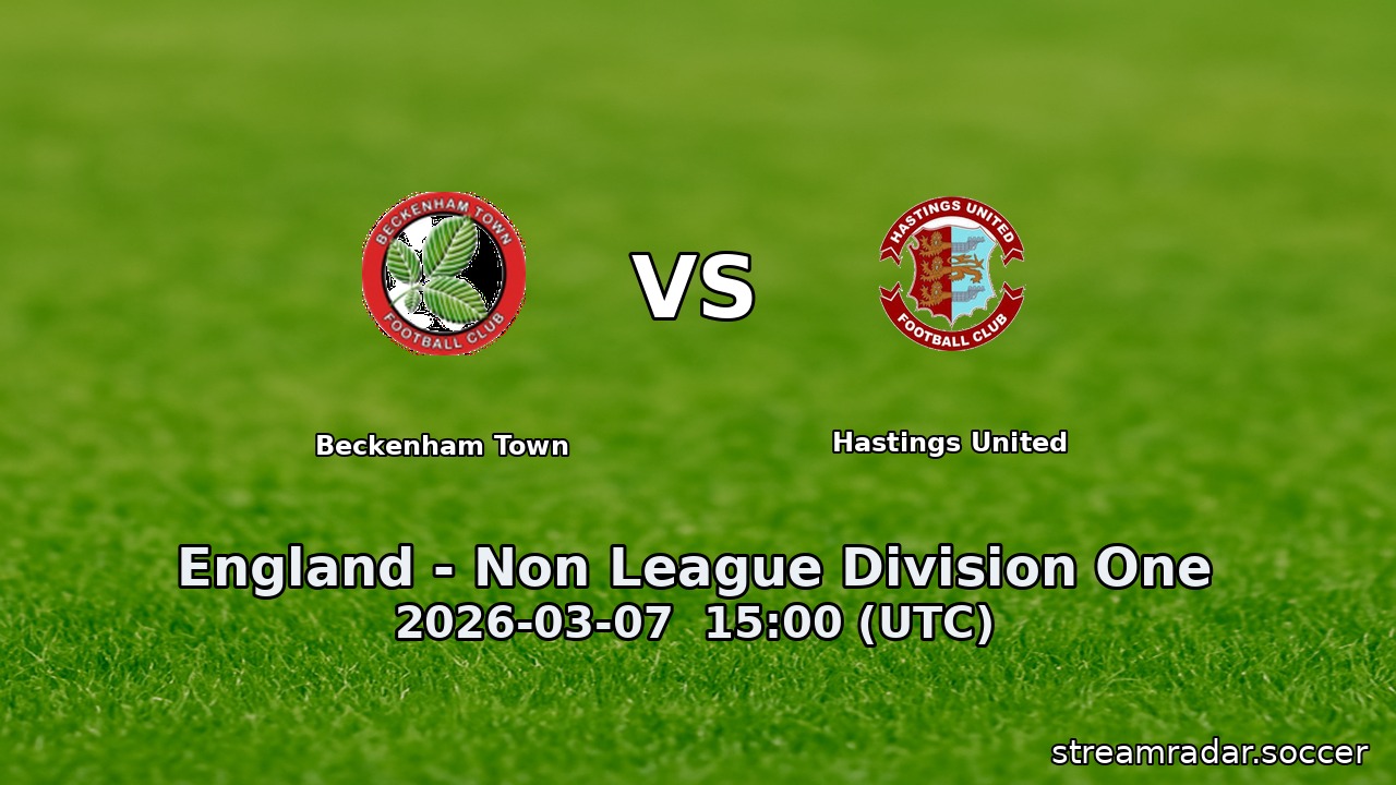 Beckenham Town vs Hastings United