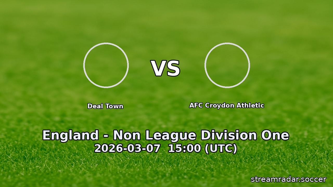 Deal Town vs AFC Croydon Athletic