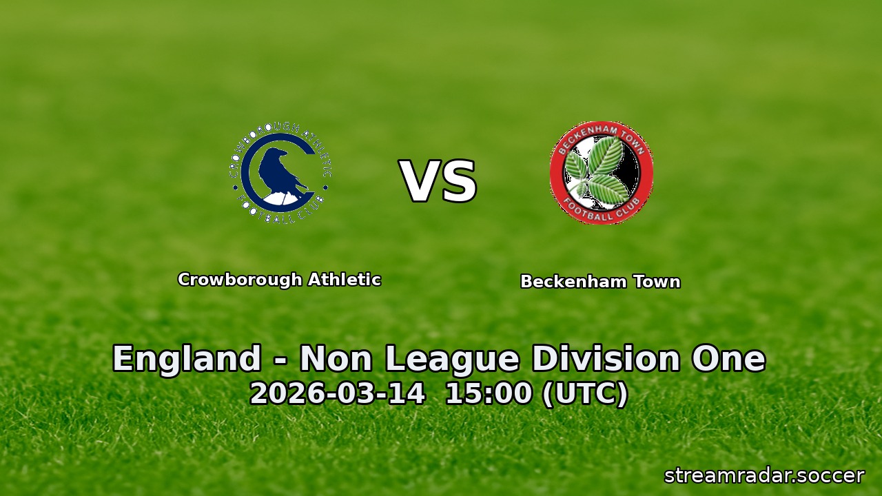 Crowborough Athletic vs Beckenham Town