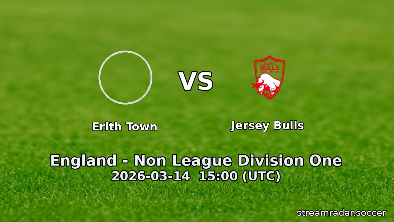 Erith Town vs Jersey Bulls