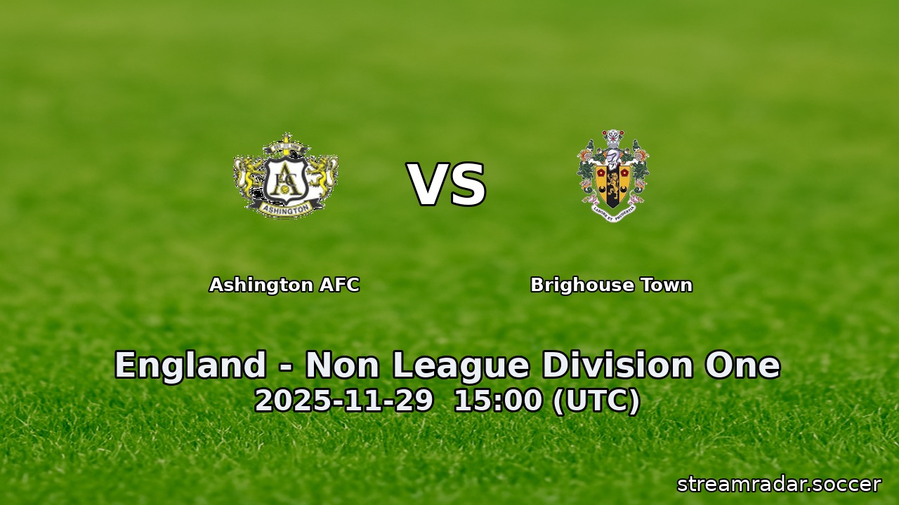Ashington AFC vs Brighouse Town