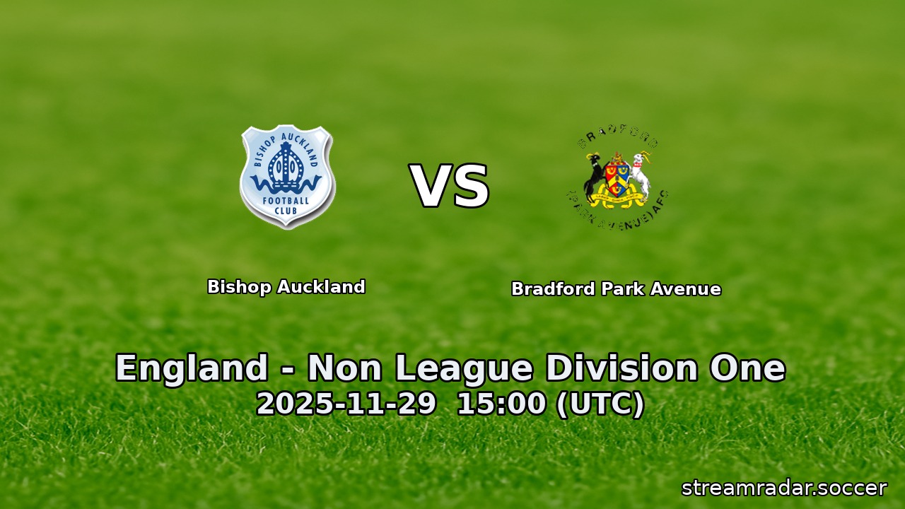 Bishop Auckland vs Bradford Park Avenue
