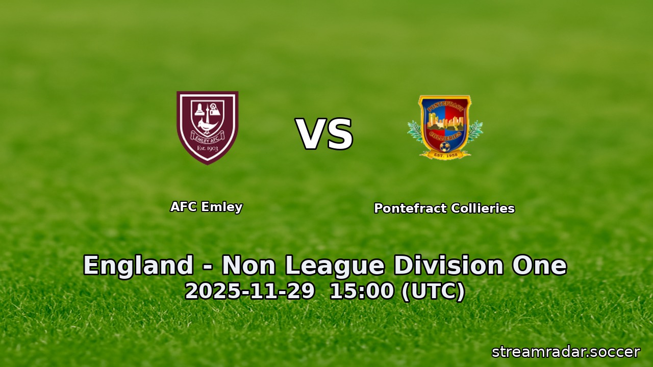 AFC Emley vs Pontefract Collieries